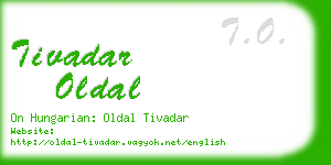 tivadar oldal business card
